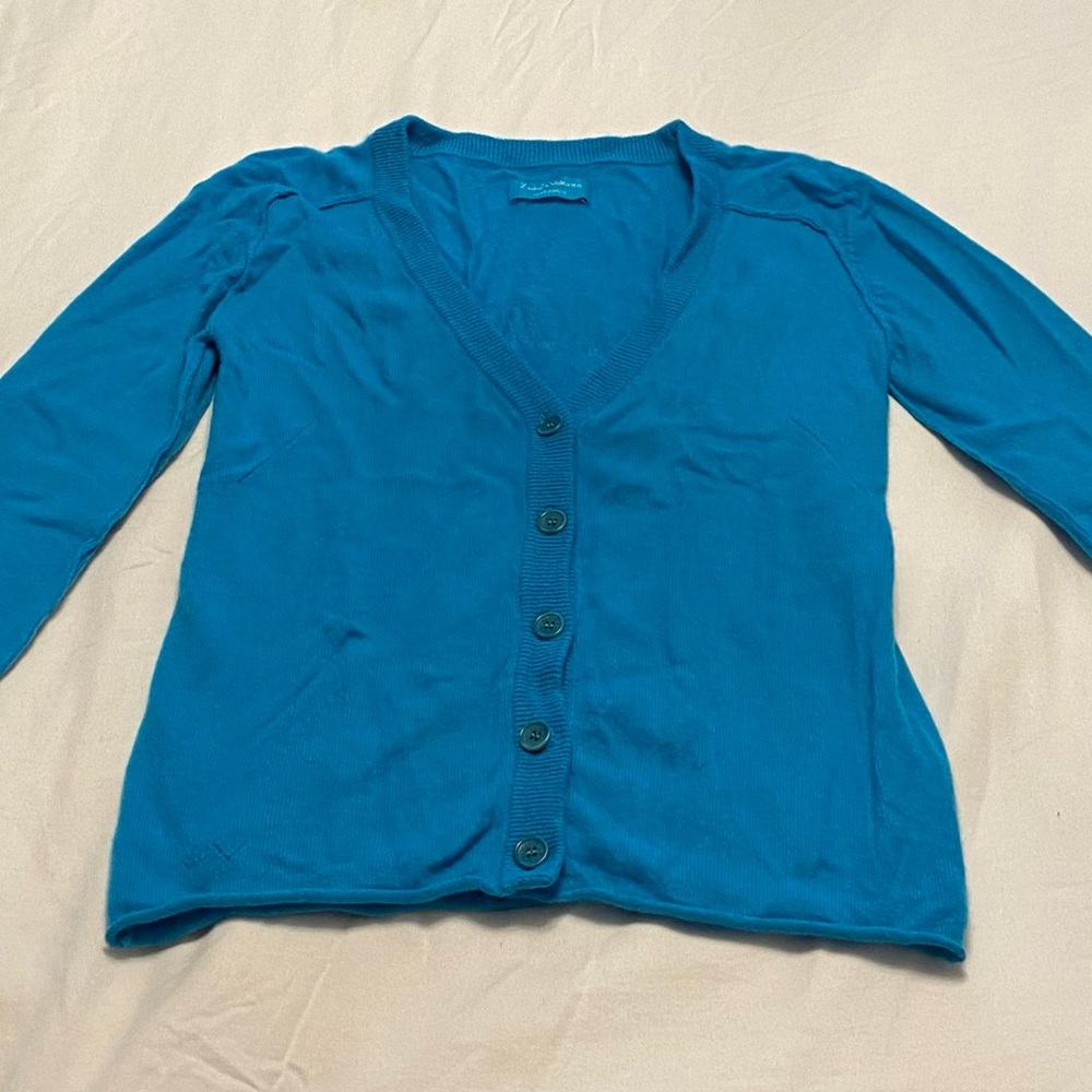 Zadig & Voltaire | Bright Blue Cashmere "Happiness" Jacket Cardigan Sweater